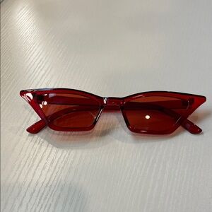 Stylish Red Cat-Eye Sunglasses